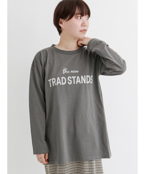 Lugnoncure（ルノンキュール）の「ロゴロンT（Tシャツ/カットソー・レディース・ベージュ/オフホワイト/チャコール・ﾌﾘ-）」の3枚目の写真