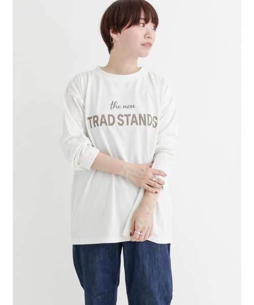 Lugnoncure（ルノンキュール）の「ロゴロンT（Tシャツ/カットソー・レディース・ベージュ/オフホワイト/チャコール・ﾌﾘ-）」の11枚目の写真