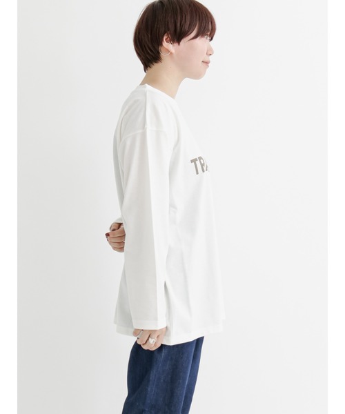 Lugnoncure（ルノンキュール）の「ロゴロンT（Tシャツ/カットソー・レディース・ベージュ/オフホワイト/チャコール・ﾌﾘ-）」の12枚目の写真