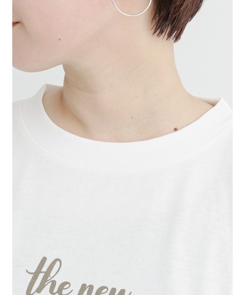 Lugnoncure（ルノンキュール）の「ロゴロンT（Tシャツ/カットソー・レディース・ベージュ/オフホワイト/チャコール・ﾌﾘ-）」の14枚目の写真