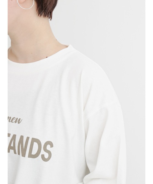 Lugnoncure（ルノンキュール）の「ロゴロンT（Tシャツ/カットソー・レディース・ベージュ/オフホワイト/チャコール・ﾌﾘ-）」の15枚目の写真