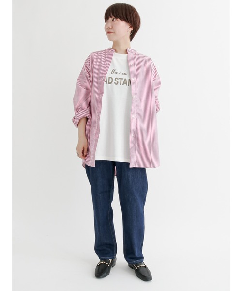 Lugnoncure（ルノンキュール）の「ロゴロンT（Tシャツ/カットソー・レディース・ベージュ/オフホワイト/チャコール・ﾌﾘ-）」の7枚目の写真