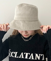 コーデュロイバケットハット
