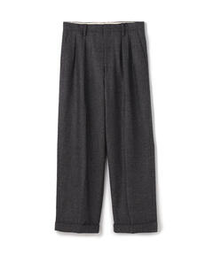 セール】Super120'sウールフランネル ノープリーツスリムスラックス