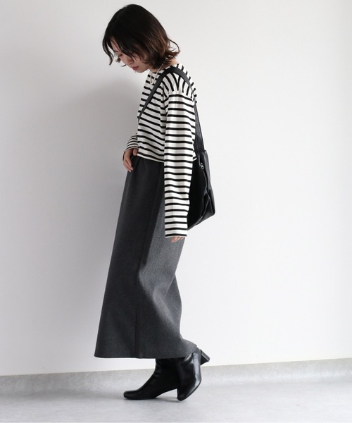 cepo(セポ)の「タンタケ ショートボーダーロンTee(Tシャツ/カットソー・レディース・ダークブラウン/ブラウン/オフホワイト・M)」の17枚目の写真