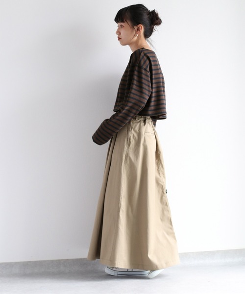 cepo(セポ)の「タンタケ ショートボーダーロンTee(Tシャツ/カットソー・レディース・ダークブラウン/ブラウン/オフホワイト・M)」の12枚目の写真