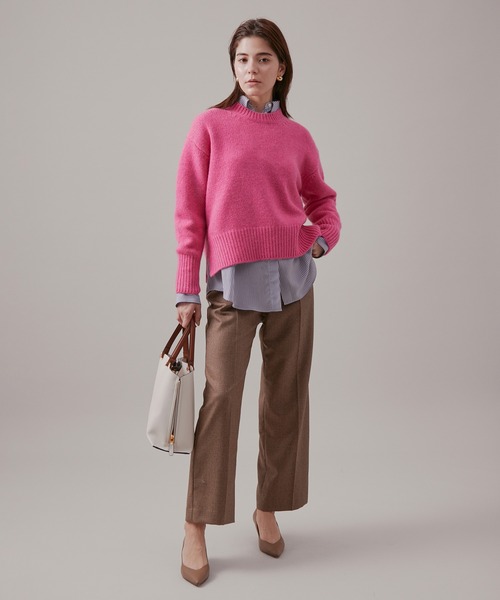 ROPE'（ロペ）の「タスマニアウールクルーネックニット（ニット/セーター・レディース・ホワイト/オリーブ/ピンク系その他/ホワイト系その他2・38）」の16枚目の写真