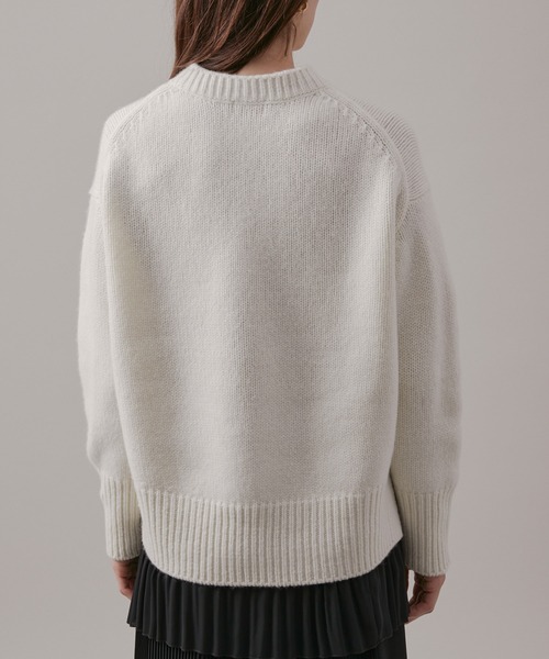 ROPE'（ロペ）の「タスマニアウールクルーネックニット（ニット/セーター・レディース・ホワイト/オリーブ/ピンク系その他/ホワイト系その他2・38）」の19枚目の写真