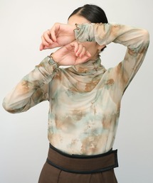 ＡＮＤＪ | 【2022/AW】水彩アート柄ハイネックシアートップス(Tシャツ/カットソー)