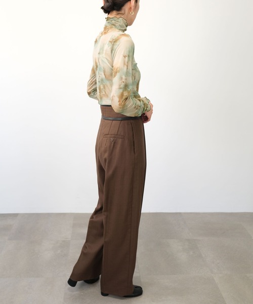 ＡＮＤＪ（アンドジェイ）の「【2022/AW】水彩アート柄ハイネックシアートップス（Tシャツ/カットソー・レディース・ベージュ系その他2/ベージュ系その他・M）」の5枚目の写真