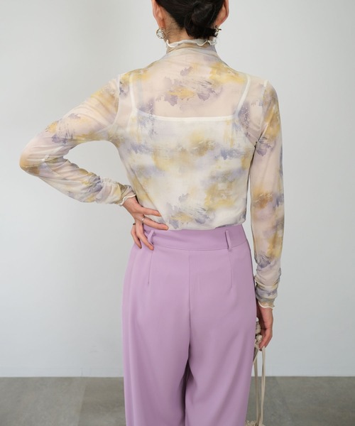 ＡＮＤＪ（アンドジェイ）の「【2022/AW】水彩アート柄ハイネックシアートップス（Tシャツ/カットソー・レディース・ベージュ系その他2/ベージュ系その他・M）」の17枚目の写真