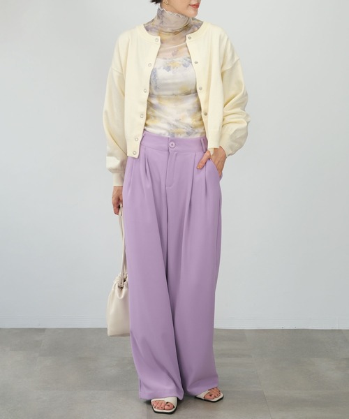 ＡＮＤＪ（アンドジェイ）の「【2022/AW】水彩アート柄ハイネックシアートップス（Tシャツ/カットソー・レディース・ベージュ系その他2/ベージュ系その他・M）」の19枚目の写真