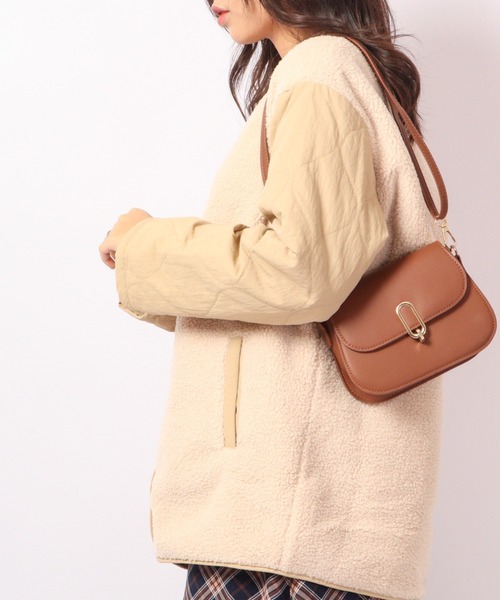 A.N.L（エーエヌエル　レーベル）の「A.N.L ボア切替リバーシブルジャケット（ノーカラージャケット・レディース・ベージュ/グレイッシュベージュ・38）」の9枚目の写真