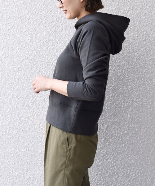 SHIPS Days（シップスデイズ）の「SHIPS Days:〈手洗い可能〉裏起毛フーディー（パーカー・レディース・ブルー/ダークグレー/ライトグレー・ONE SIZE）」の12枚目の写真