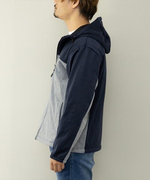 STYLEBLOCK(スタイルブロック)の「PERFECTWINDPROOFフリースボンディング切替止水ZIPパーカー(パーカー・メンズ・ネイビー/ブラック系その他/ブラック/ブラック系その他2・L/M)」の10枚目の写真