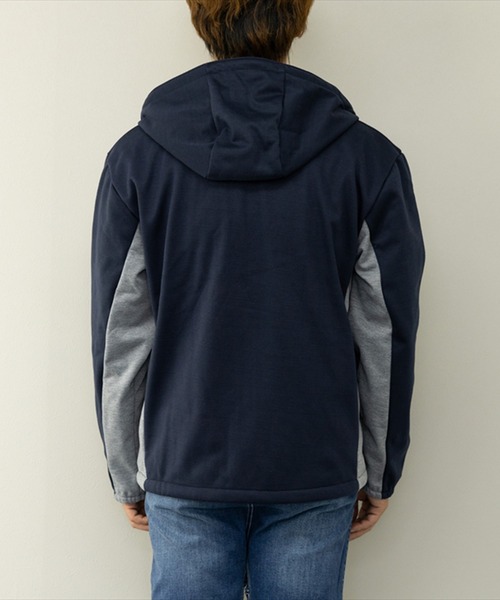 STYLEBLOCK(スタイルブロック)の「PERFECTWINDPROOFフリースボンディング切替止水ZIPパーカー(パーカー・メンズ・ネイビー/ブラック系その他/ブラック/ブラック系その他2・L/M)」の11枚目の写真
