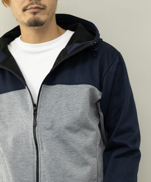 STYLEBLOCK(スタイルブロック)の「PERFECTWINDPROOFフリースボンディング切替止水ZIPパーカー(パーカー・メンズ・ネイビー/ブラック系その他/ブラック/ブラック系その他2・L/M)」の13枚目の写真