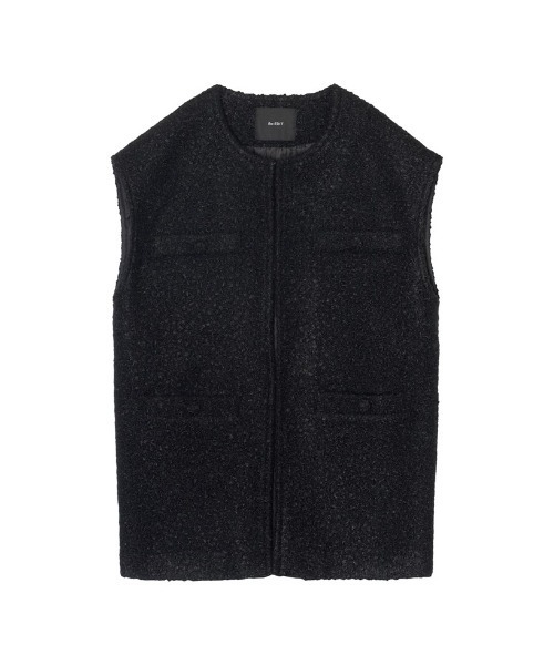 [低身長サイズ有]ループツイードブークレボアベスト