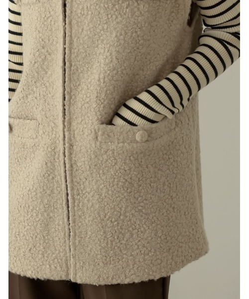 [低身長サイズ有]ループツイードブークレボアベスト