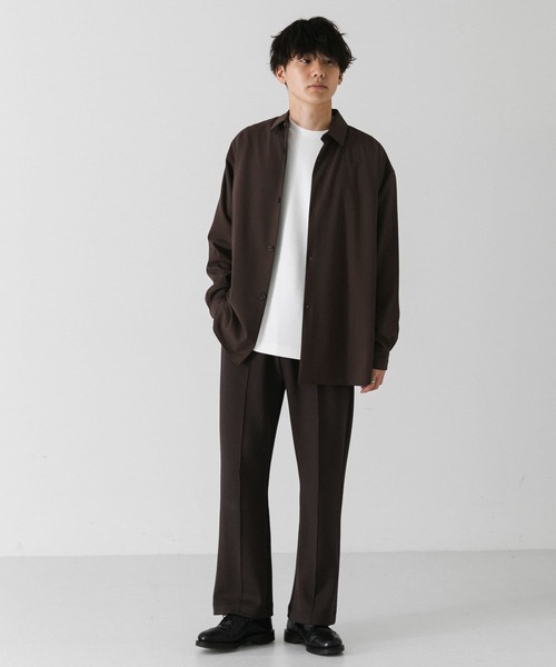 SENSE OF PLACE by URBAN RESEARCH(センスオブプレイスバイアーバンリサーチ)の「スフレスウェットセンタープレスストレートパンツ(スウェットパンツ・メンズ・ブラック/カーキ/ブラウン・MEDIUM/LARGE)」の14枚目の写真