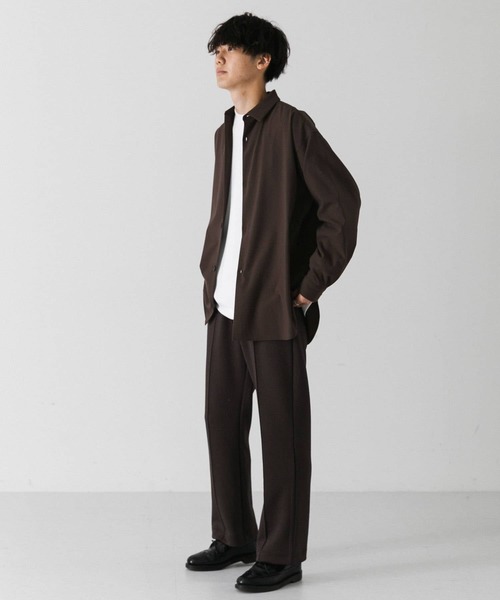 SENSE OF PLACE by URBAN RESEARCH(センスオブプレイスバイアーバンリサーチ)の「スフレスウェットセンタープレスストレートパンツ(スウェットパンツ・メンズ・ブラック/カーキ/ブラウン・MEDIUM/LARGE)」の15枚目の写真