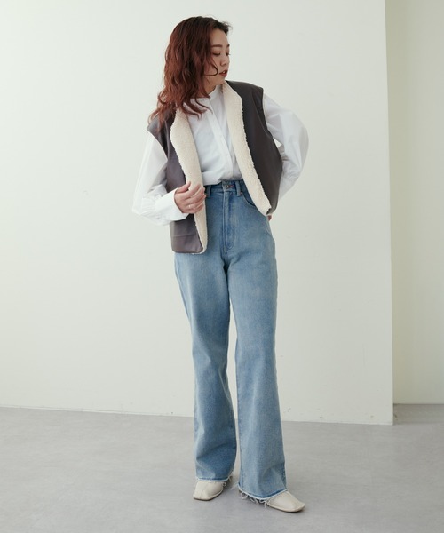 natural couture(ナチュラルクチュール)の「大人ナチュ/ レース衿付き大人のボリューム袖ブラウス(シャツ/ブラウス・レディース・オフホワイト/ブラック・FREE)」の12枚目の写真