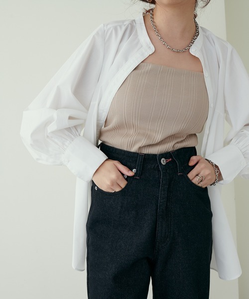 natural couture(ナチュラルクチュール)の「大人ナチュ/ レース衿付き大人のボリューム袖ブラウス(シャツ/ブラウス・レディース・オフホワイト/ブラック・FREE)」の14枚目の写真