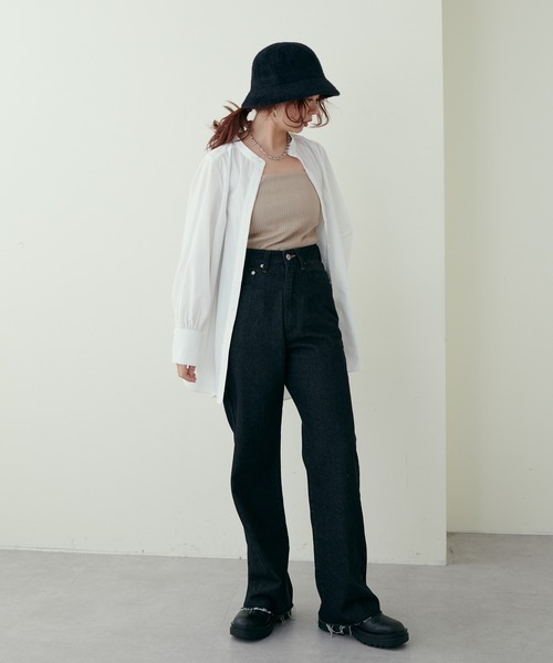 natural couture(ナチュラルクチュール)の「大人ナチュ/ レース衿付き大人のボリューム袖ブラウス(シャツ/ブラウス・レディース・オフホワイト/ブラック・FREE)」の16枚目の写真
