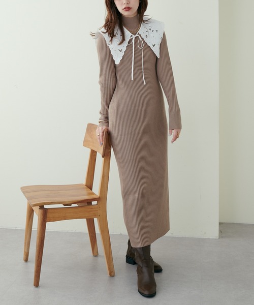 natural couture(ナチュラルクチュール)の「大人ナチュ/ レース衿付き大人のボリューム袖ブラウス(シャツ/ブラウス・レディース・オフホワイト/ブラック・FREE)」の18枚目の写真