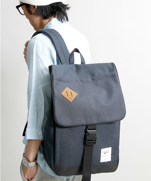 WEGO（ウィゴー）の「WEGO/リュックサック（バックパック/リュック・メンズ・ブラック/杢グレー/ネイビー/ホワイト・FREE）」の4枚目の写真