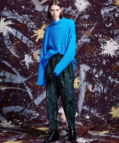 MAISON SPECIAL（メゾンスペシャル）の「《ユニセックスアイテム》ペイズリーフクレジャガード2タックキャロットテーパードパンツ【MAISON SPECIAL/メゾンスペシャル】（その他パンツ・メンズ・ブラック/ブルー・0/1/2）」の15枚目の写真