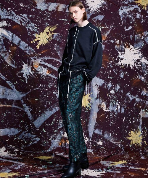 MAISON SPECIAL（メゾンスペシャル）の「《ユニセックスアイテム》ペイズリーフクレジャガード2タックキャロットテーパードパンツ【MAISON SPECIAL/メゾンスペシャル】（その他パンツ・メンズ・ブラック/ブルー・0/1/2）」の9枚目の写真