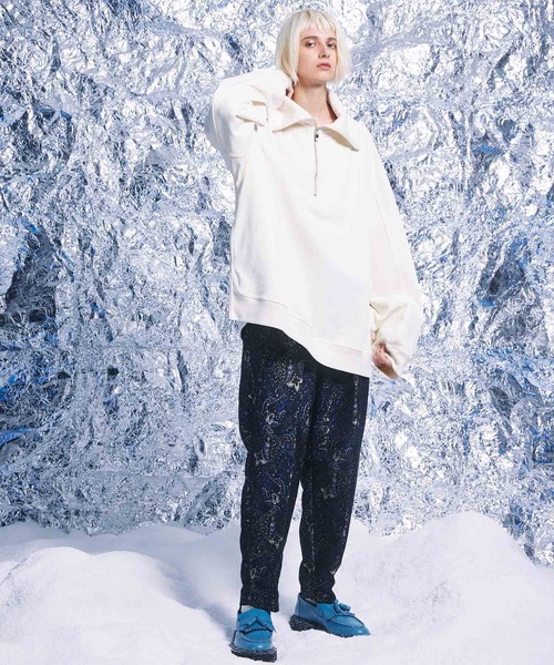 MAISON SPECIAL（メゾンスペシャル）の「《ユニセックスアイテム》ペイズリーフクレジャガード2タックキャロットテーパードパンツ【MAISON SPECIAL/メゾンスペシャル】（その他パンツ・メンズ・ブラック/ブルー・0/1/2）」の12枚目の写真