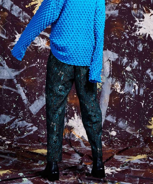 MAISON SPECIAL（メゾンスペシャル）の「《ユニセックスアイテム》ペイズリーフクレジャガード2タックキャロットテーパードパンツ【MAISON SPECIAL/メゾンスペシャル】（その他パンツ・メンズ・ブラック/ブルー・0/1/2）」の5枚目の写真