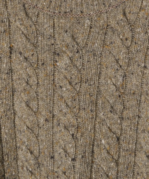 yuw（ユウ）の「ネップケーブルクロップド　172551（ニット/セーター・レディース・チャコールグレー/ブラウン/イエロー・FREE）」の8枚目の写真