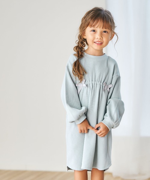 セール ワッフルリボンワンピース ワンピース Apres Les Cours アプレレクール のファッション通販 Zozotown