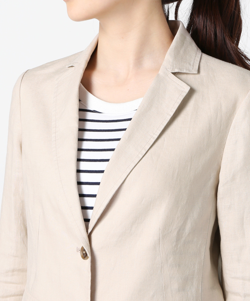 ivory court(アイボリーコート)の「◇リネン 2Bテーラードジャケット(テーラードジャケット・レディース・ホワイト/ベージュ/ネイビー・38/40)」の20枚目の写真
