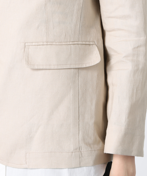 ivory court(アイボリーコート)の「◇リネン 2Bテーラードジャケット(テーラードジャケット・レディース・ホワイト/ベージュ/ネイビー・38/40)」の12枚目の写真