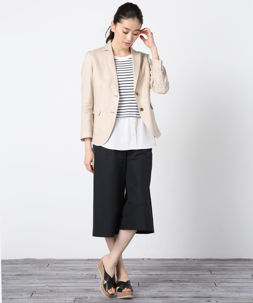 ivory court(アイボリーコート)の「◇リネン 2Bテーラードジャケット(テーラードジャケット・レディース・ホワイト/ベージュ/ネイビー・38/40)」の17枚目の写真