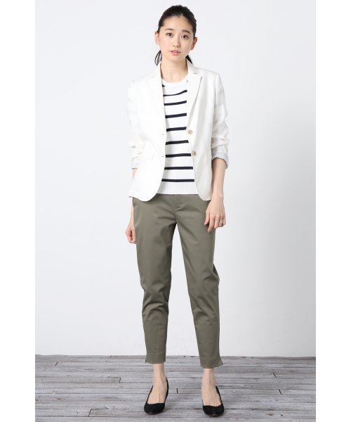 ivory court(アイボリーコート)の「◇リネン 2Bテーラードジャケット(テーラードジャケット・レディース・ホワイト/ベージュ/ネイビー・38/40)」の9枚目の写真