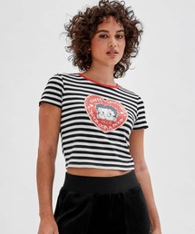 Guess | GUESS Originals x Betty Boop Striped Cropped Baby Tee(Tシャツ/カットソー)