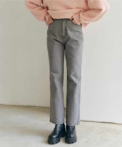 titivate（ティティベイト）の「ベーシックストレートデニムパンツ（デニムパンツ・レディース・グレー/インディゴブルー/ブルー・S/M/L）」の2枚目の写真