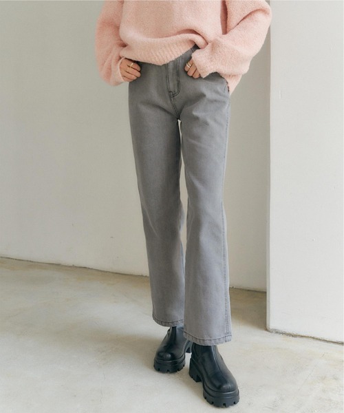 titivate（ティティベイト）の「ベーシックストレートデニムパンツ（デニムパンツ・レディース・グレー/インディゴブルー/ブルー・S/M/L）」の4枚目の写真