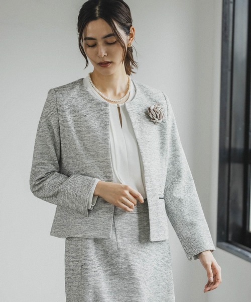 LEPSIM（レプシィム）の「ツイードジャケット　163019（スーツジャケット・レディース・ネイビー/ホワイト系その他・MEDIUM/LARGE）」の3枚目の写真