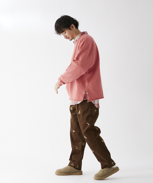 JOURNAL STANDARD relume（ジャーナルスタンダード　レリューム）の「総柄 コーデュロイ イージーパンツ "BIRD"（その他パンツ・メンズ・ブラウン/ブラックミックス・MEDIUM/LARGE）」の22枚目の写真