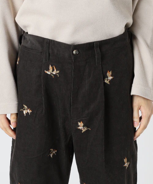 JOURNAL STANDARD relume（ジャーナルスタンダード　レリューム）の「総柄 コーデュロイ イージーパンツ "BIRD"（その他パンツ・メンズ・ブラウン/ブラックミックス・MEDIUM/LARGE）」の6枚目の写真