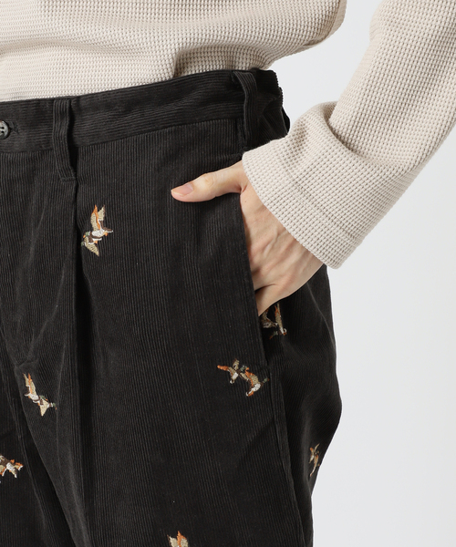 JOURNAL STANDARD relume（ジャーナルスタンダード　レリューム）の「総柄 コーデュロイ イージーパンツ "BIRD"（その他パンツ・メンズ・ブラウン/ブラックミックス・MEDIUM/LARGE）」の8枚目の写真