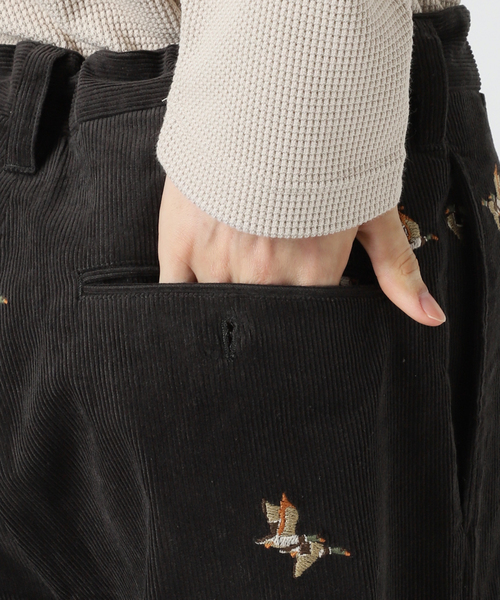 JOURNAL STANDARD relume（ジャーナルスタンダード　レリューム）の「総柄 コーデュロイ イージーパンツ "BIRD"（その他パンツ・メンズ・ブラウン/ブラックミックス・MEDIUM/LARGE）」の10枚目の写真