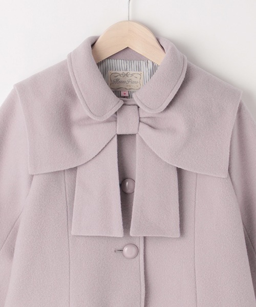 mezzo piano Junior（メゾピアノジュニア）の「リボンケープつきコート（ダッフルコート・キッズ・ベージュ/ネイビー/ラベンダー・S/M/L）」の4枚目の写真