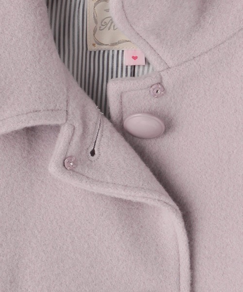 mezzo piano Junior（メゾピアノジュニア）の「リボンケープつきコート（ダッフルコート・キッズ・ベージュ/ネイビー/ラベンダー・S/M/L）」の11枚目の写真